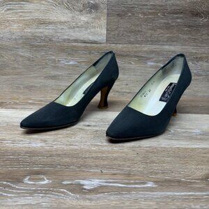Kenneth Cole New York Black Suede Kitten Heels Women's Size 8.5